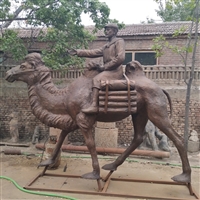 铸铜骆驼雕塑 铜雕骆驼加工厂家