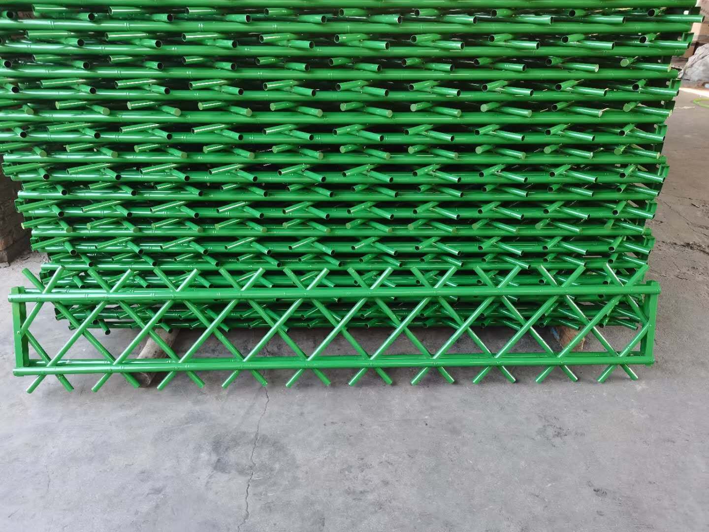 景观仿竹节栏杆,景区绿色仿竹节围栏,竹节围栏厂家