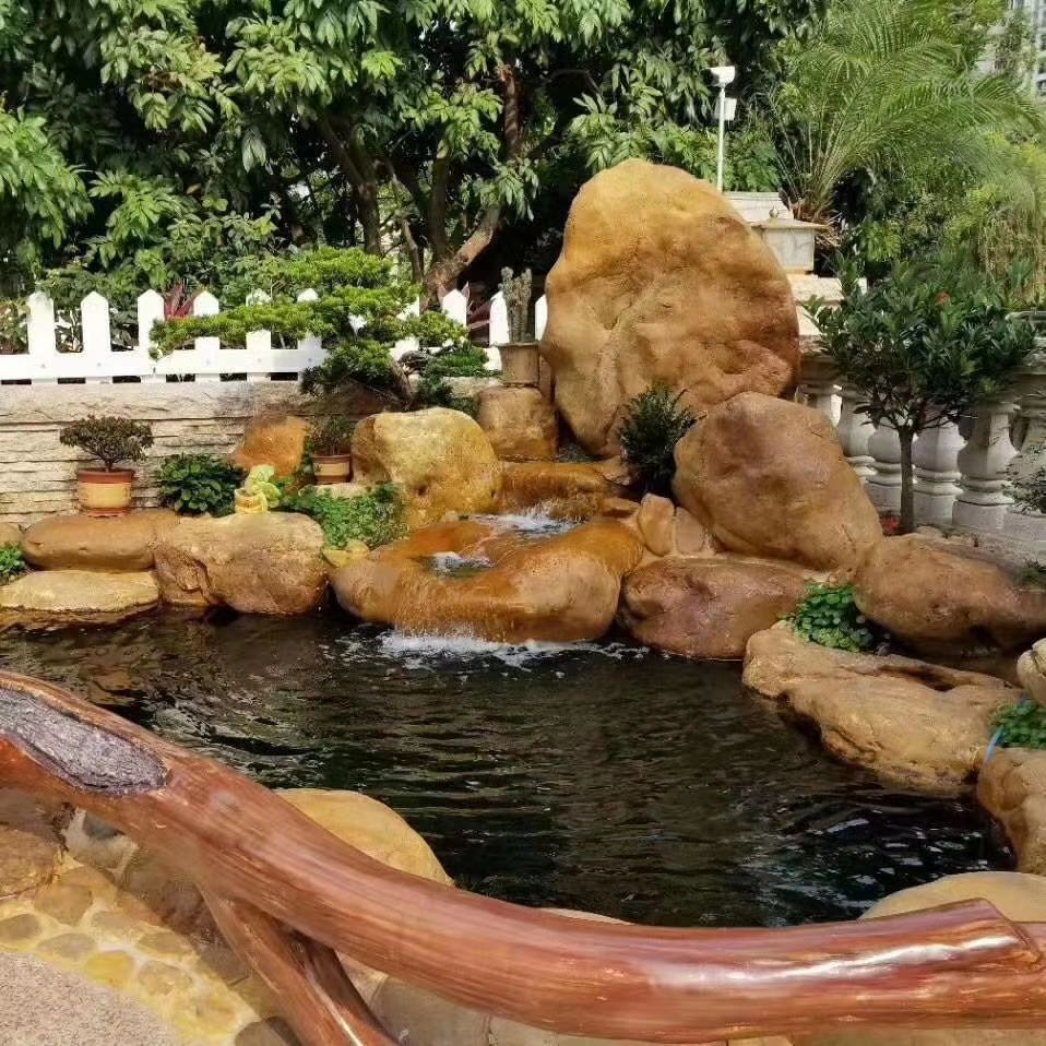 景观石一手供应,黄蜡石鱼池驳岸 花园点缀公园绿化石 观赏石