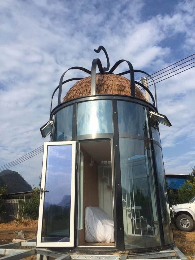 移动民宿房 民宿玻璃房厂家 公园民宿移动民宿房 玻璃景观屋