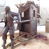 铸铜民俗人物雕塑 民俗人物铜雕塑