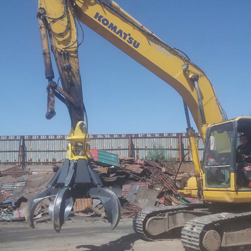 固定式旋转式莲花抓 挖机用莲花抓 四抓固定式莲花抓 抓废料废钢铁