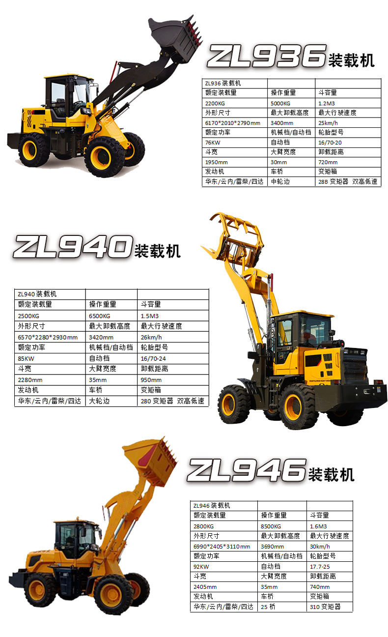 山东鲁工铲车938装载机呼伦贝尔额尔古纳鲁盛抓草机小小铲车