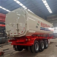 厂家定制罐式后翻自卸半挂车 9米6粉粒物料罐车公告参数