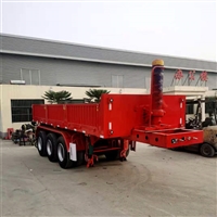 骨架后翻自卸半挂车 20英尺标准箱自卸车全新设计