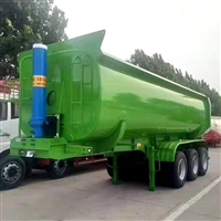 U型斗后翻自卸半挂车 9米罐式自卸车 前顶液压升降