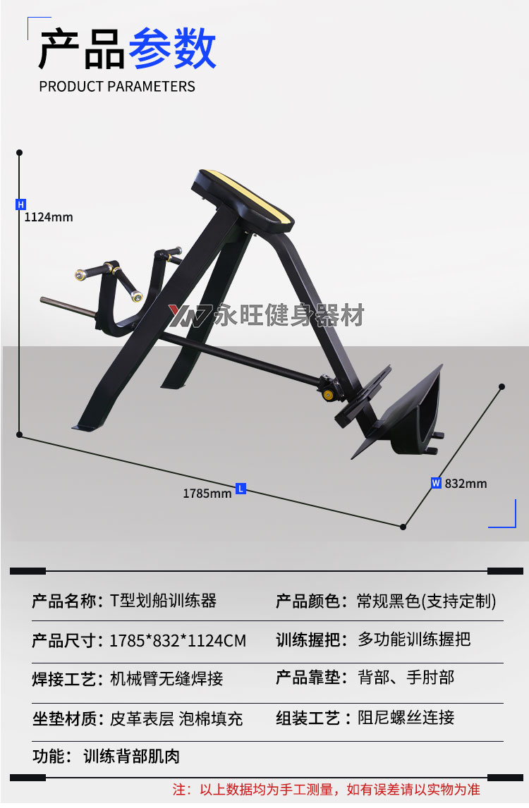 t型划船划船拉背