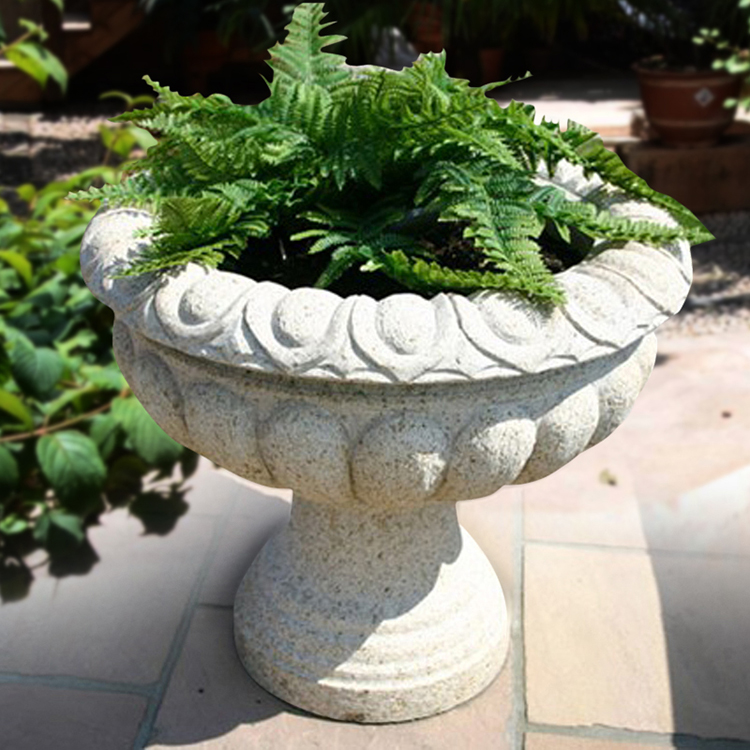 石雕花盆黄金麻景观花盆