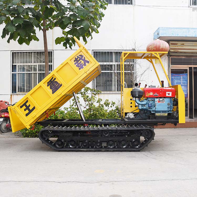 工程运料4吨爬山虎自卸车山丘沙地搬运5吨履带运输车