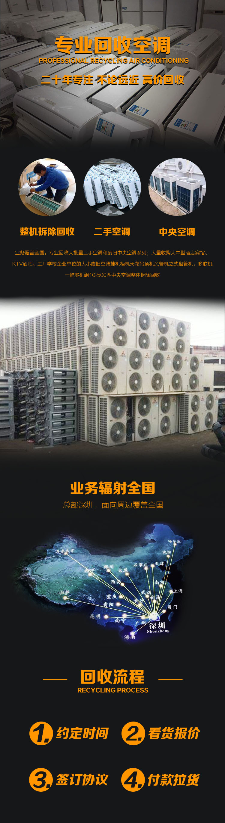 空调回收深圳回收二手空调价格