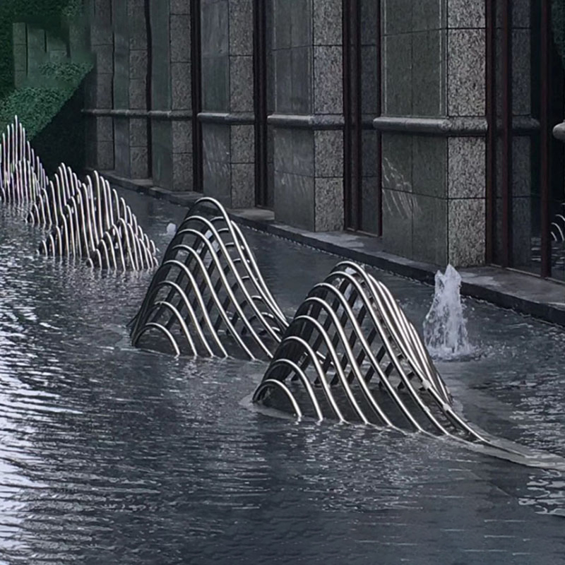 不锈钢山水假山景观雕塑