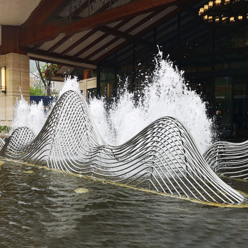 不锈钢山水假山景观雕塑