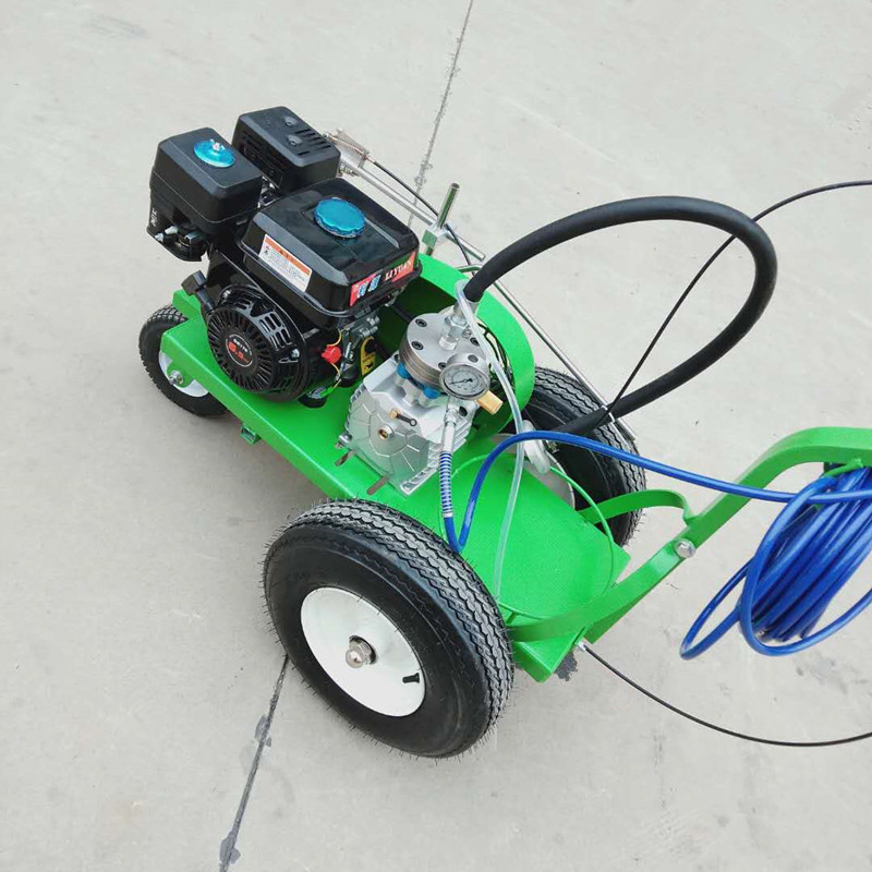 小型路面标线划线机 乡村道路标线喷涂机 手推冷喷划线机