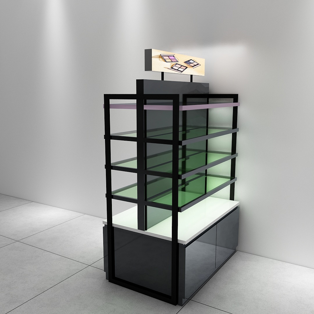 广州彩妆柜化妆品货架 美妆展示柜定制 护肤品陈列架厂家