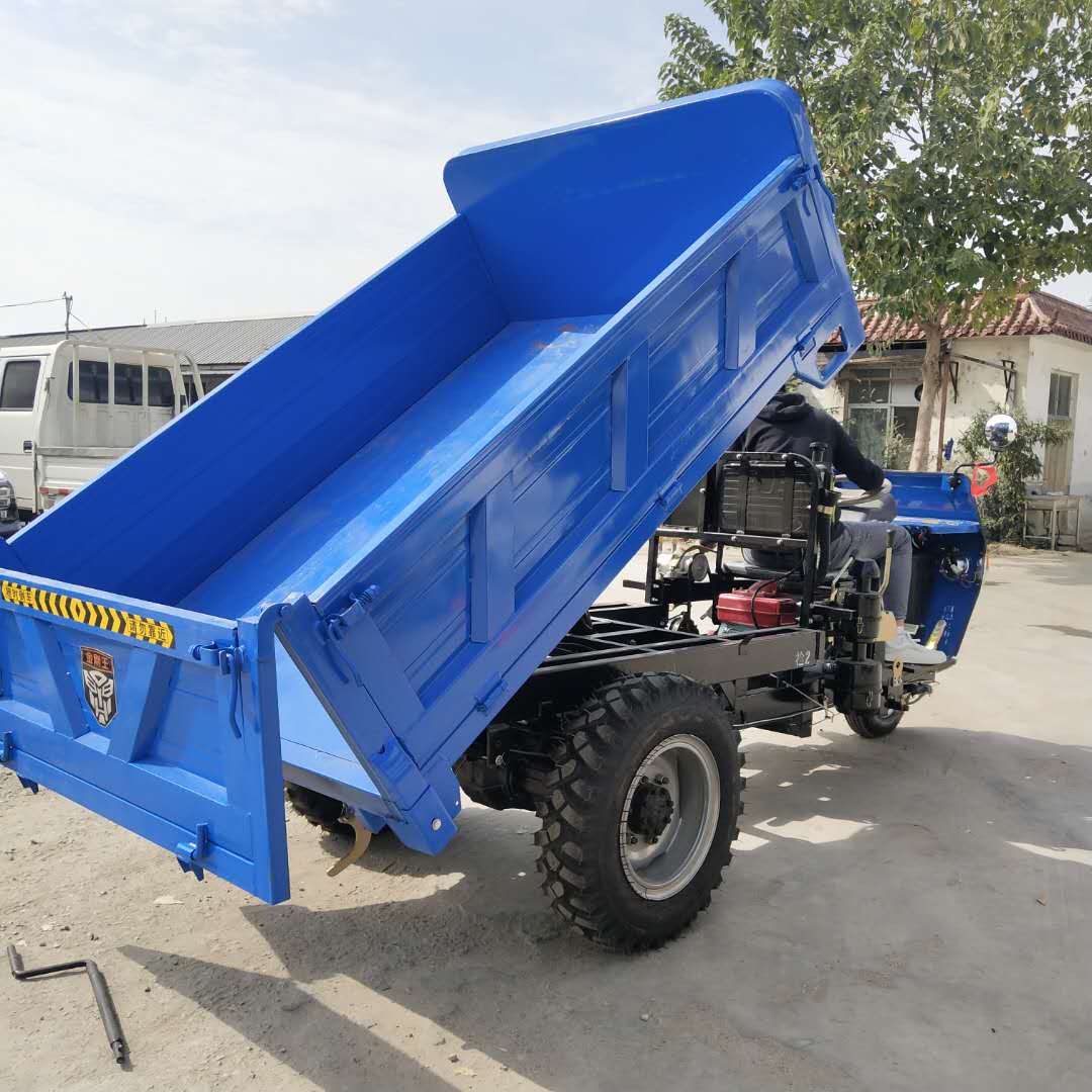 液压自卸柴油三轮车 工地常用蹦蹦车 建筑工地小型三轮车