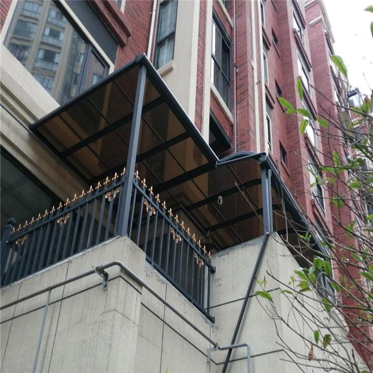 厂家定做重庆欧式雨棚 遮风挡雨露台雨篷