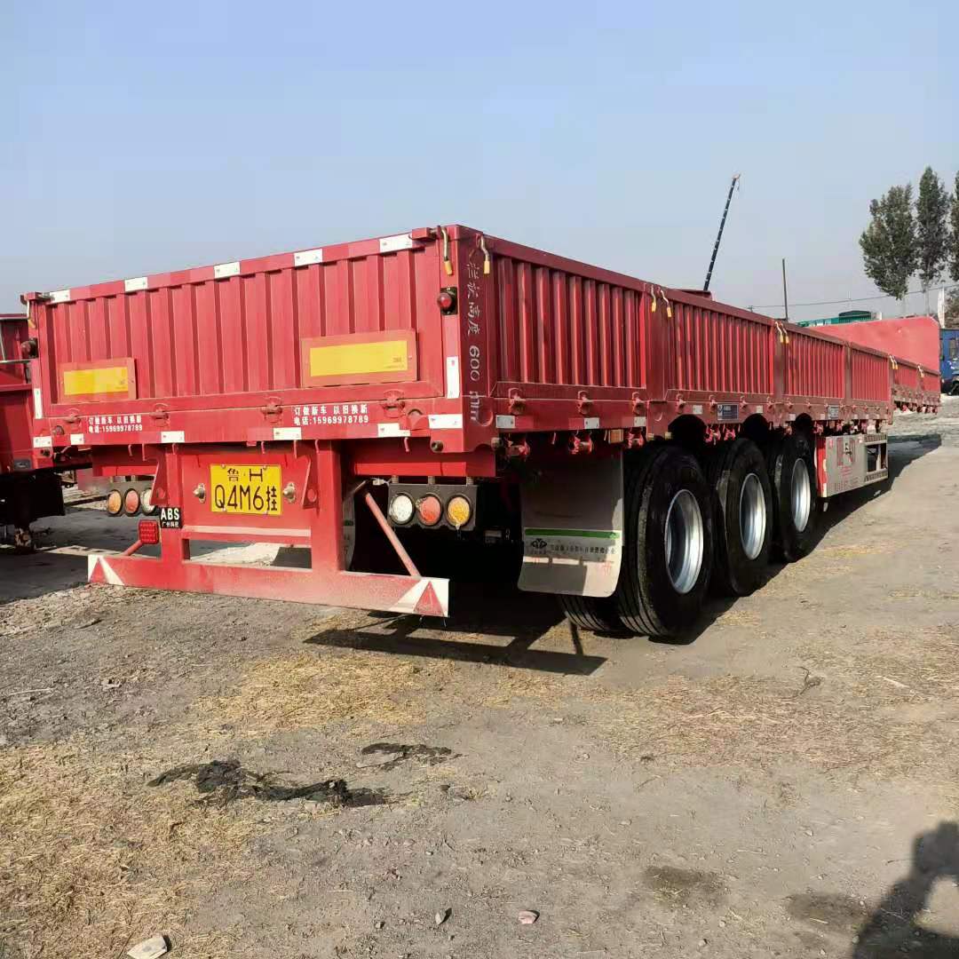 新型侧翻自卸车13米标箱侧翻半挂车现货