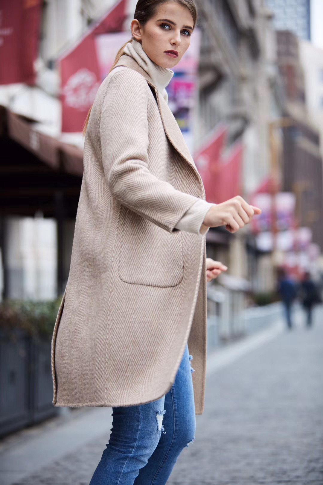 知案双面羊毛尼女装2020冬新款拿货武汉汉正街品牌