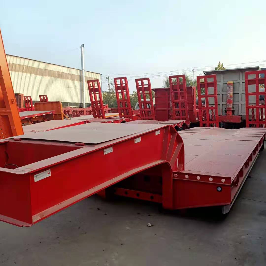 拖车板半挂车山东拖车板半挂车制造厂五线十轴低平板