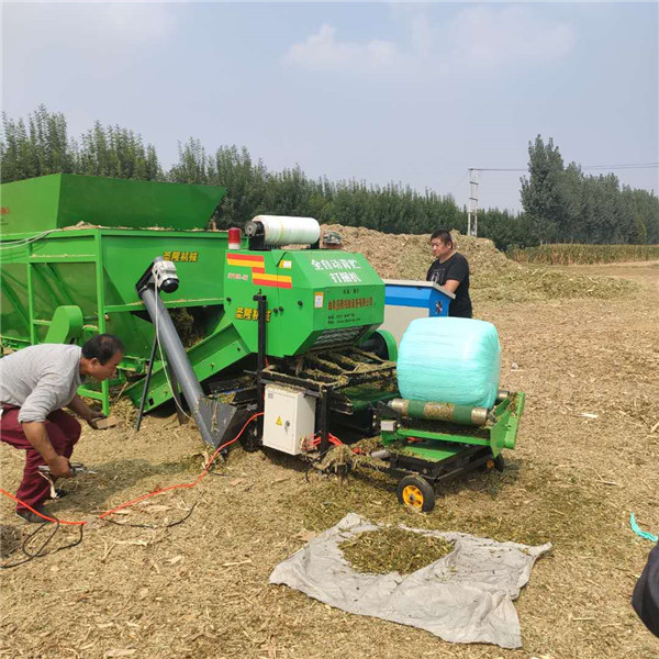 紫花苜蓿草青贮打捆机天然牧草青储打捆机