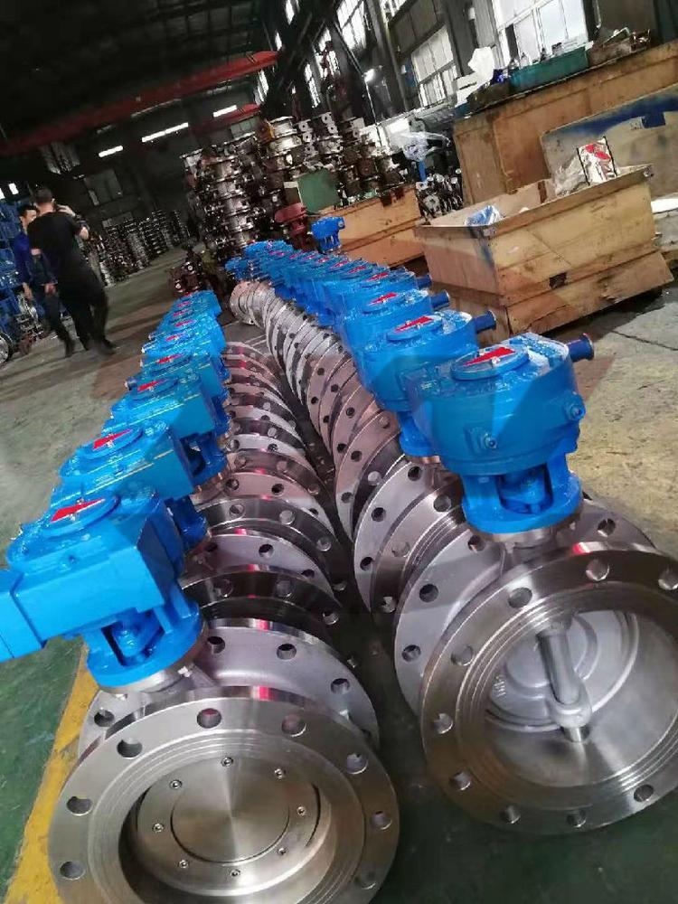 上海沪工阀门 d673h金属硬密封气动蝶阀