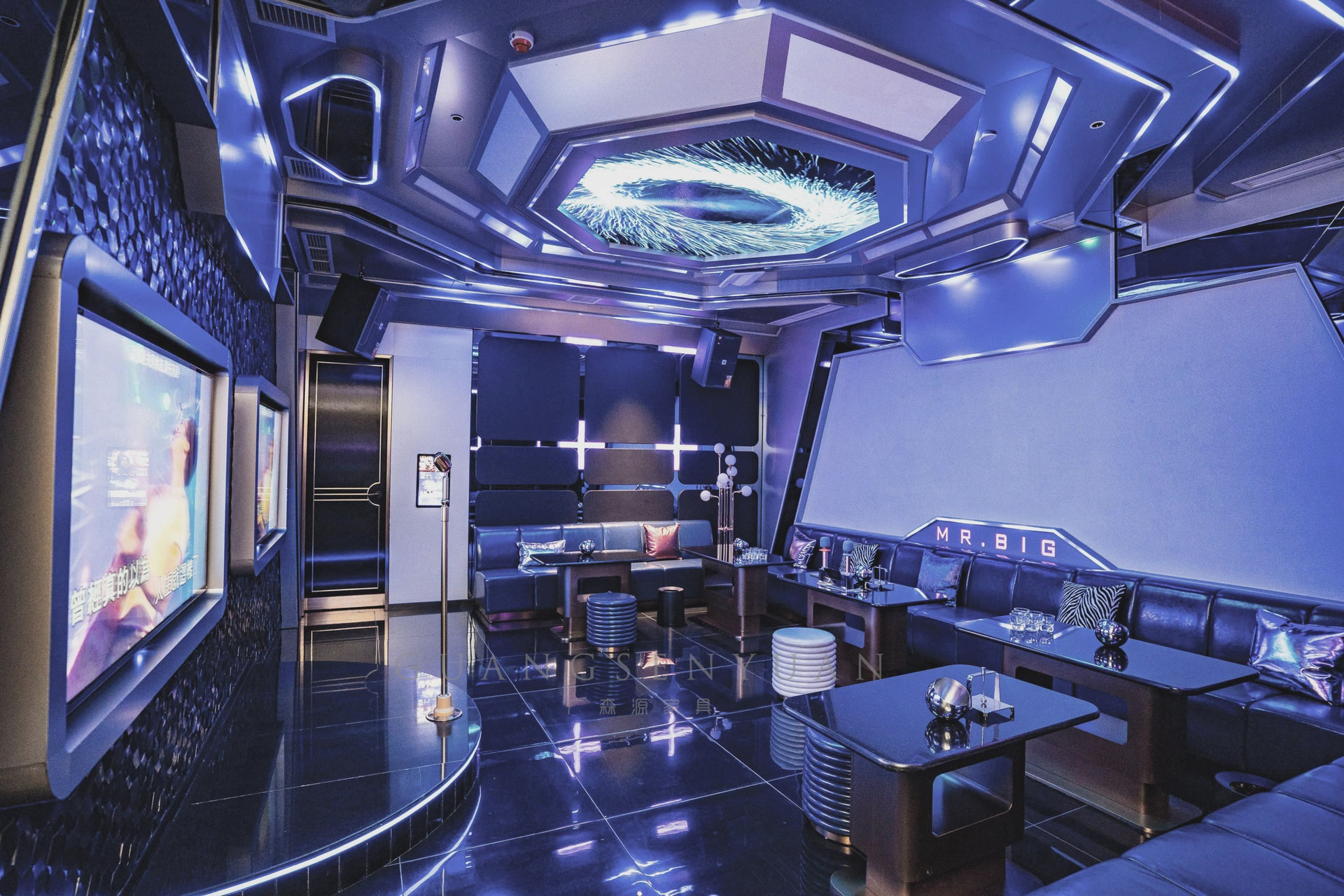 清吧音乐餐吧餐桌椅组合餐厅圆弧u型卡座沙发大理石圆桌餐椅定制