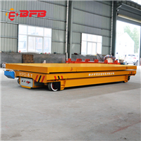 河南电动轨道平车厂家 50吨重型轨道搬运车 KPT拖链式平板车