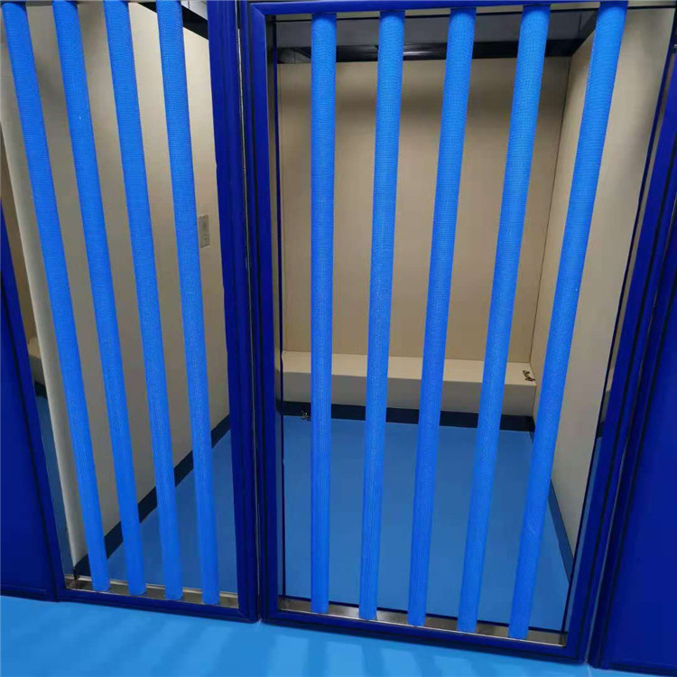 看守所羁押室防撞墙客户铁栏杆软包