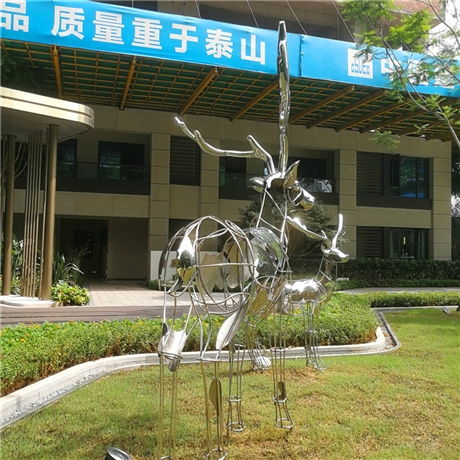 定制现代动物不锈钢雕塑厂家 人物雕塑 外观精美