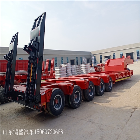 16米大梁伸缩平板挂车运输大件