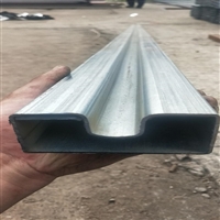 广西 夹装玻璃用 凹形管厂家 带槽方管