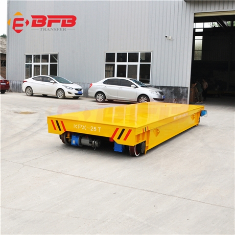 蓄电池供电轨道平车 6吨液压升降运输小车 厂房地轨电动平车方案