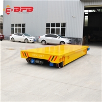 蓄电池供电轨道平车 6吨液压升降运输小车 厂房地轨电动平车方案