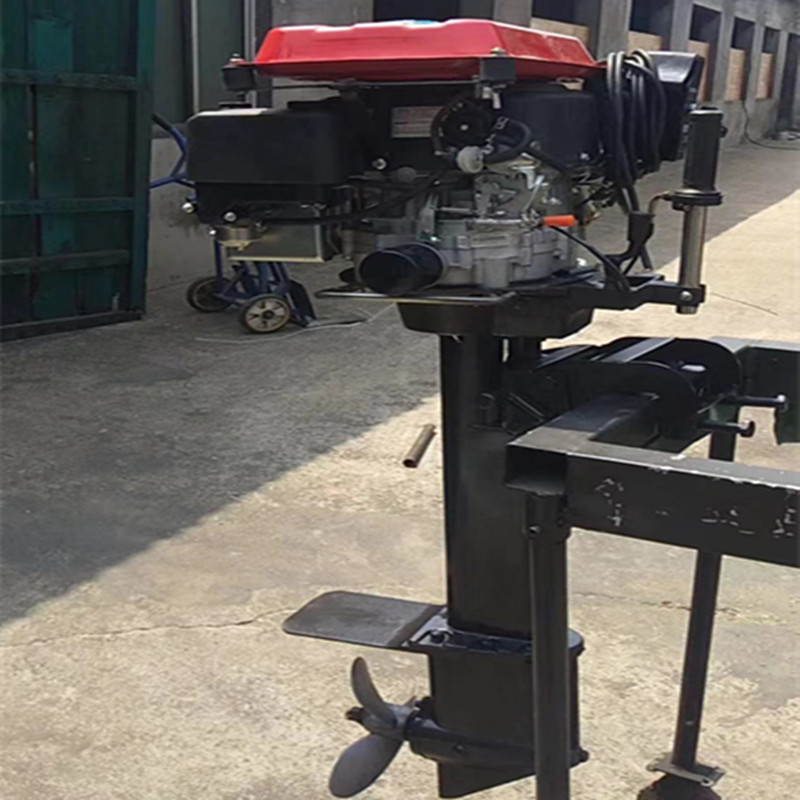 四冲程大马力挂浆机水库养殖渔船用挂浆机汽油动力螺旋桨挂浆机