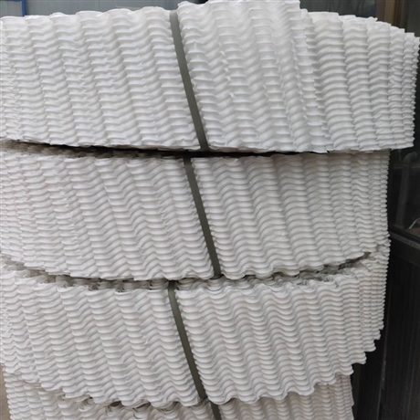 斜波圆塔高温填料 圆形冷却塔填料 斜交错环保填料厂家货源