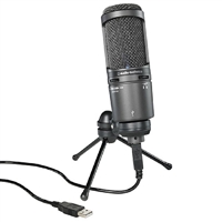 直销铁三角USB心形指向性电容话筒AT2020USB+