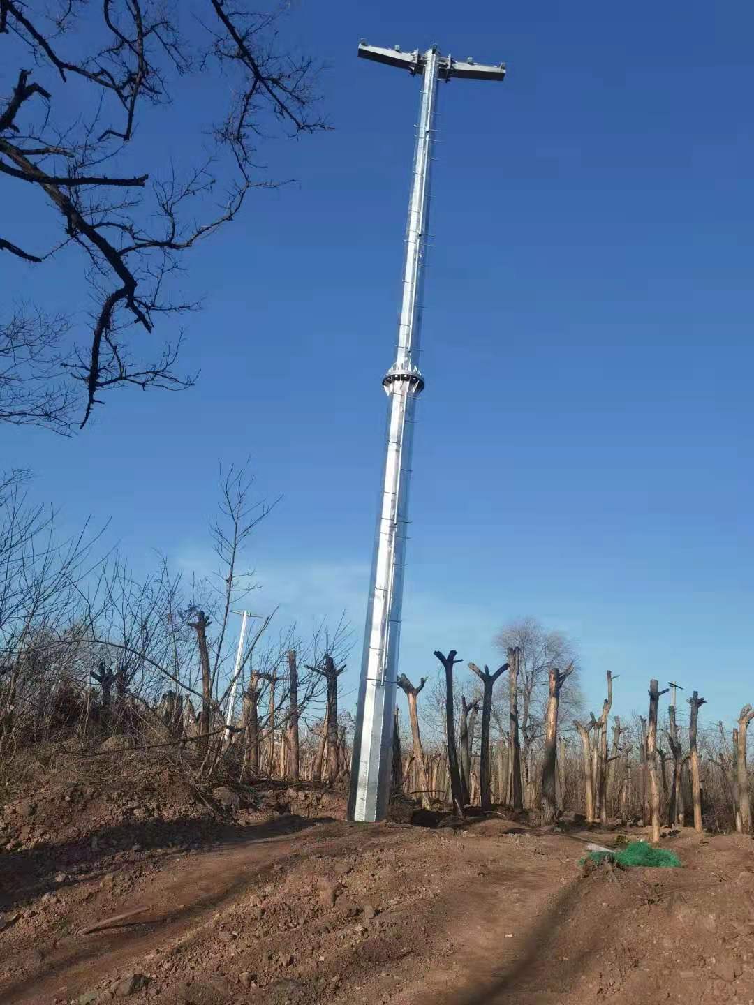 定制天津电力钢杆35kv双回路电力钢杆基础打桩