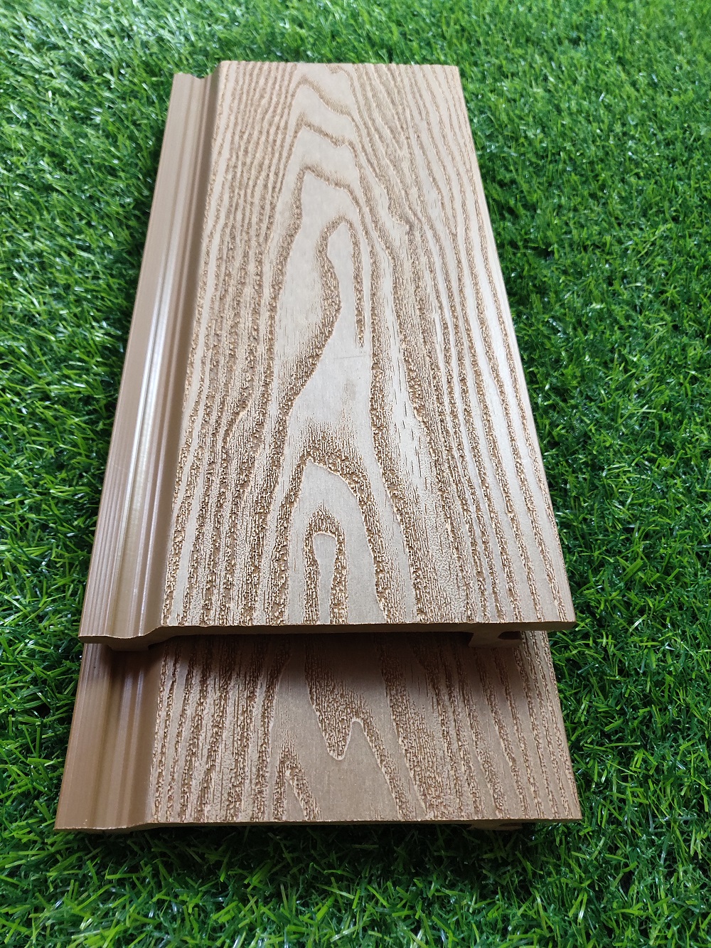 台州3d压花浮雕纹塑木墙板 户外木塑护墙板 墙面装饰板 木塑墙板