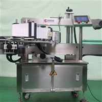 全自动双面贴标机，不干胶直线式贴标机，透明标签贴标打码机