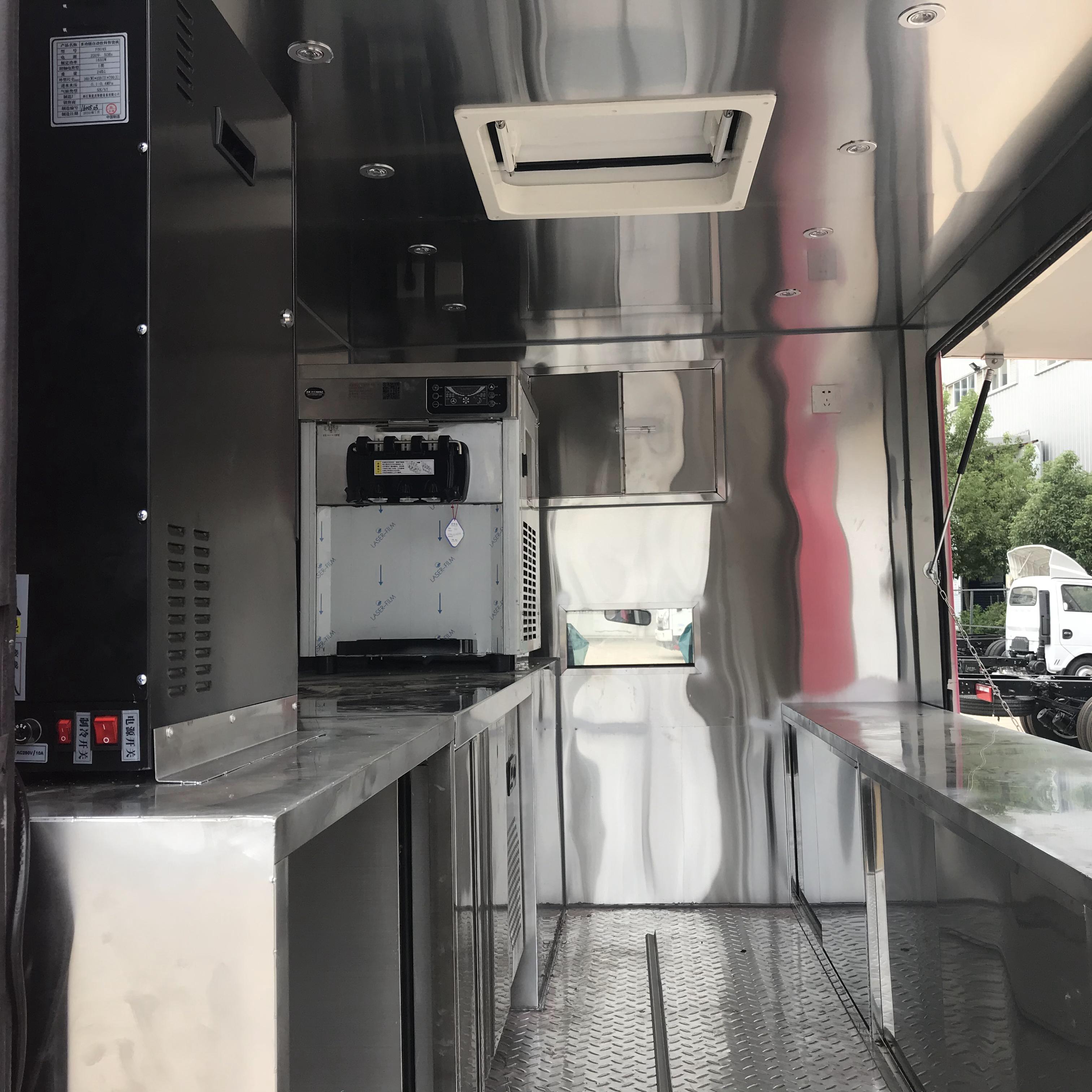 国六定制移动餐车 户外摆摊冷饮冰淇淋车
