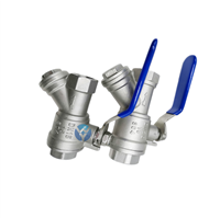 伟亚-不锈钢一体式Y型过滤器球阀