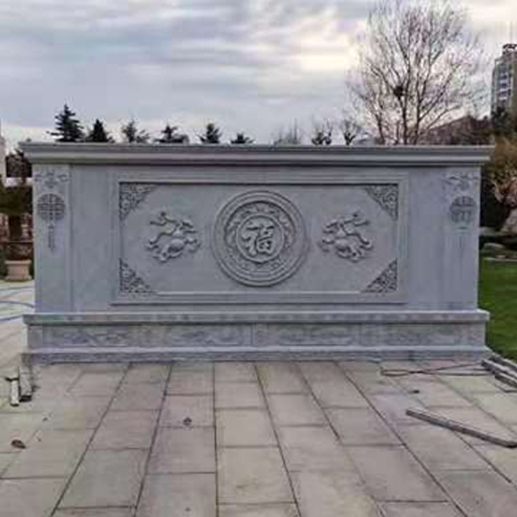 青石浮雕壁画 雕花鸟壁画 花岗岩石栏杆