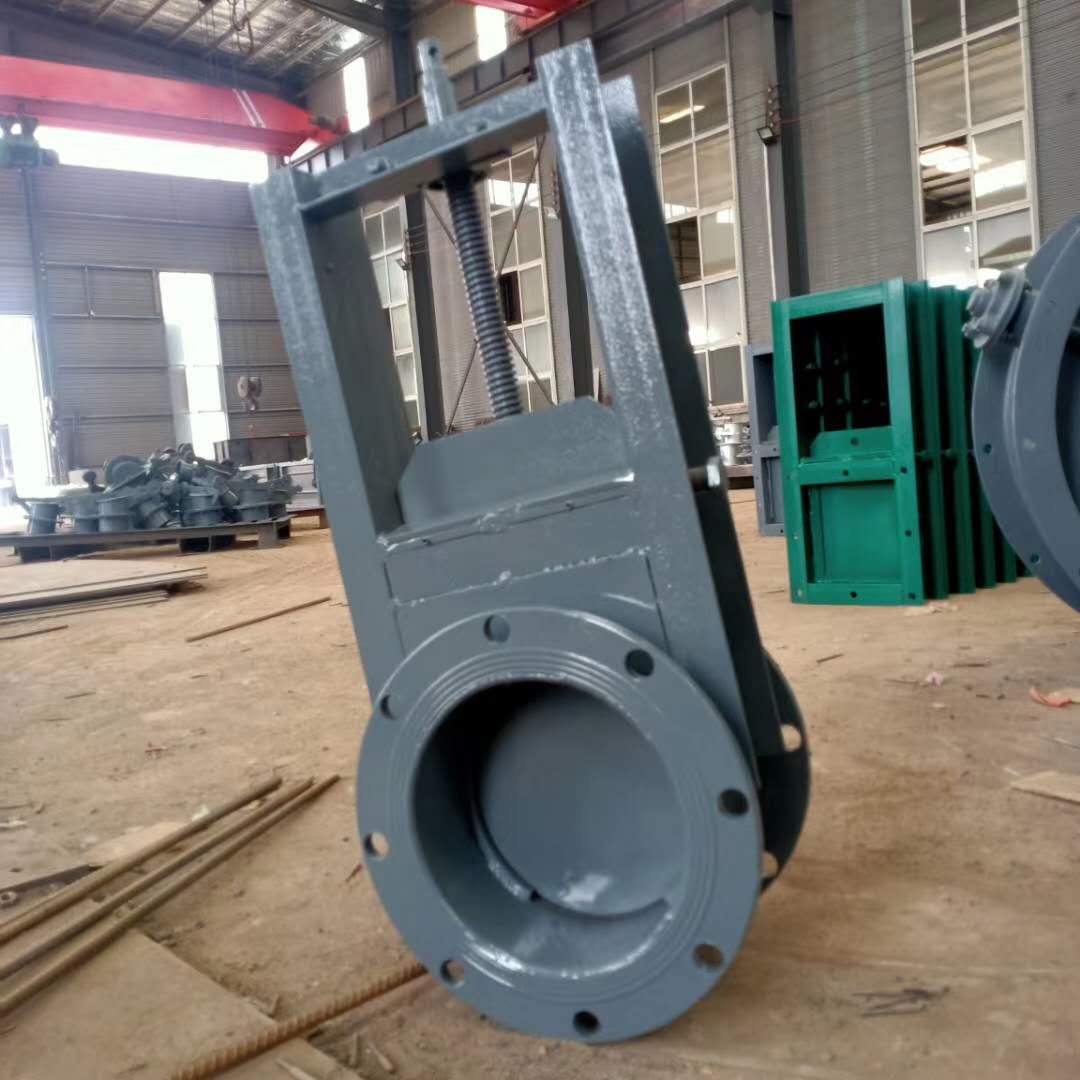 供应碳钢圆形手动刀闸阀梅花刀型闸板阀手动薄形插板阀厂家批发