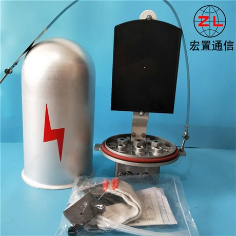 室外架空分歧型 六孔铝合金接头盒 24芯熔纤盒