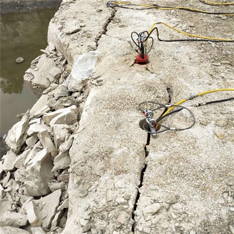 浙江工程基坑开挖岩石劈裂机 石灰岩静态分石设备 液压防爆劈裂机