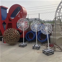 不锈钢蒲公英雕塑，仿真植物不锈钢雕塑