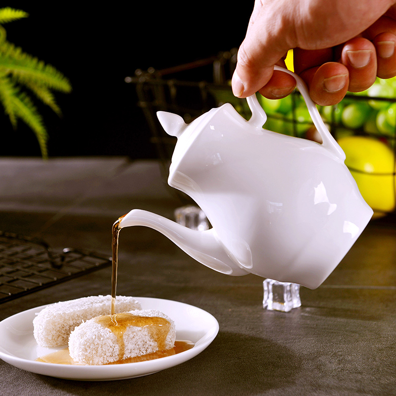 骨瓷醋壶 景德镇酱油瓶 厨房用陶瓷酱油壶调料壶 小号防漏香油壶