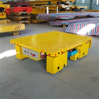 转弯电动轨道平车 过u型弯轨道平车 36伏低压轨道平板车价格图片