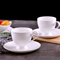咖啡杯碟 景德镇骨瓷咖啡杯套装 欧式高脚茶杯带碟牛奶杯 咖啡杯
