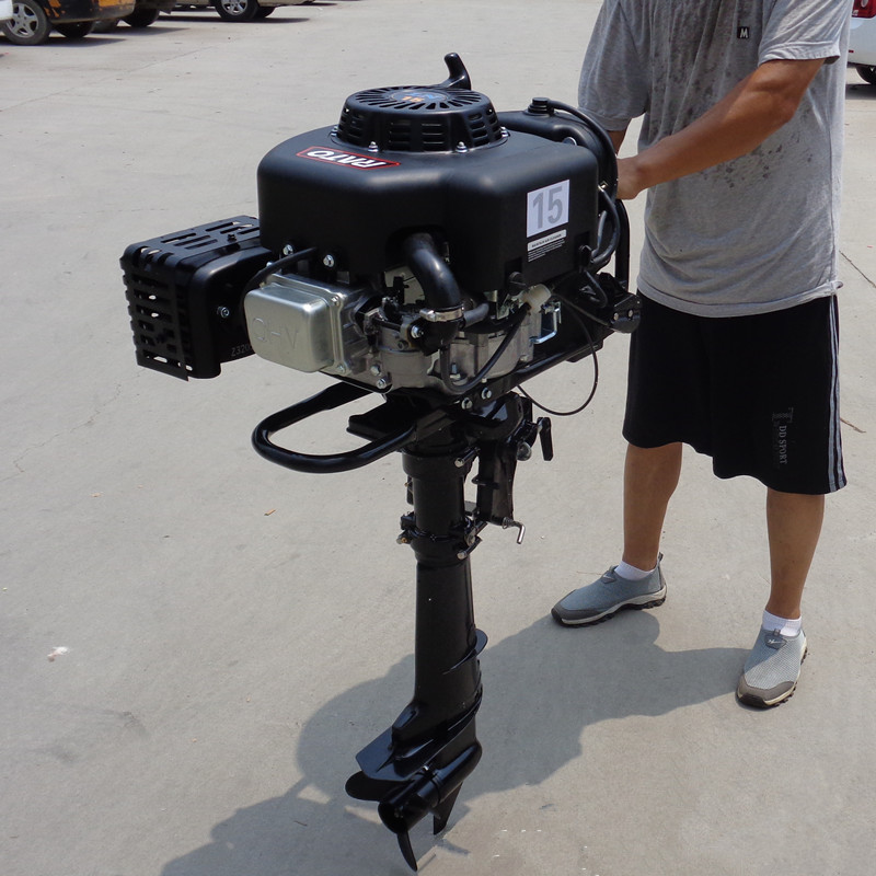 冲锋舟铁皮船大马力船用挂桨机 四冲程船用马达 带档位舷外机